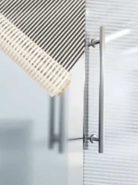 Película Mini Blind 0,5cm Listras Brancas Por 0,5cm Listras Transparentes